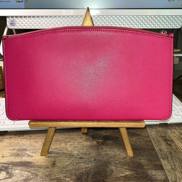 Coach Leather Pink Skinny Large Accessory Case Zip Pouch - Picture 2 of 6